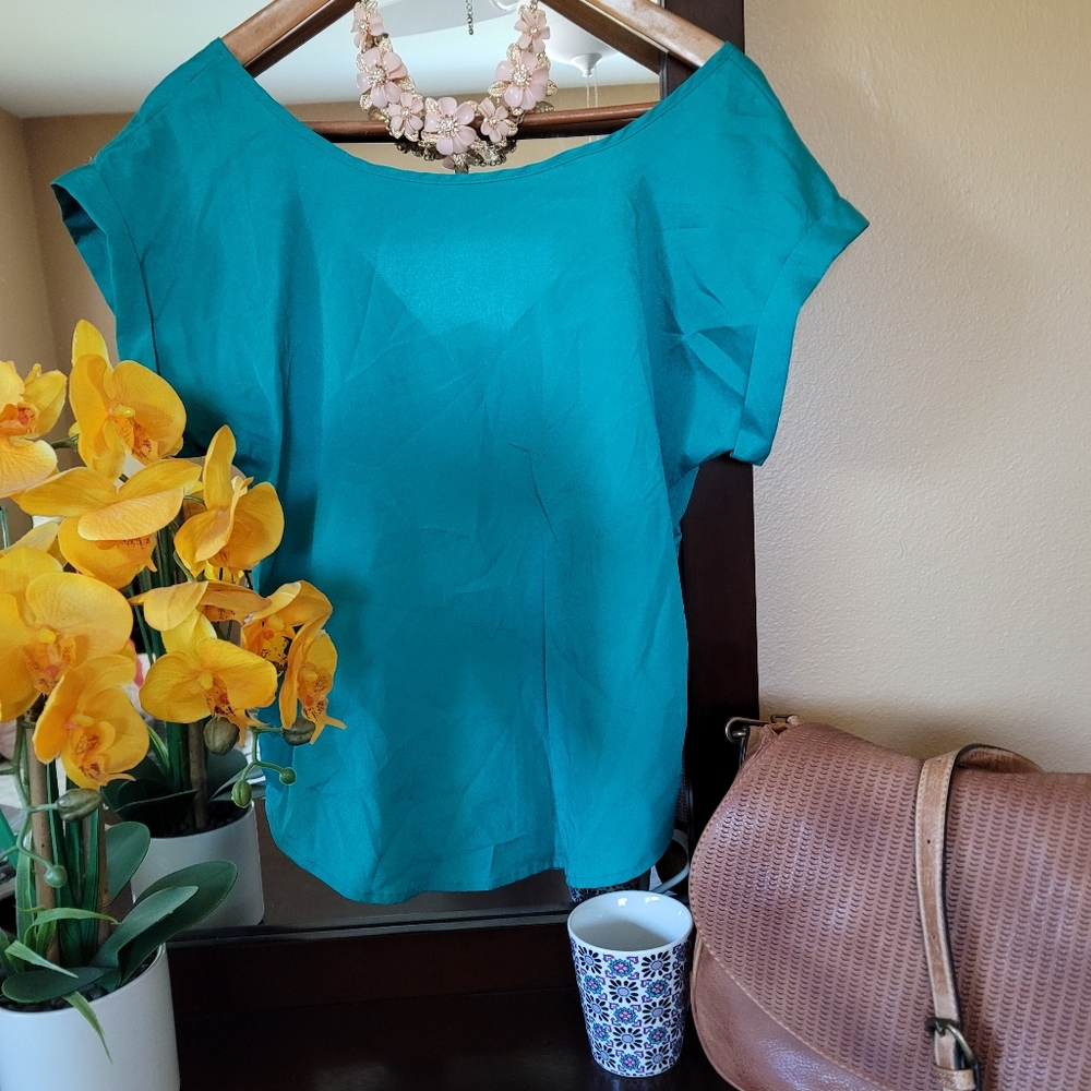 Teal Office/Date Night Blouse